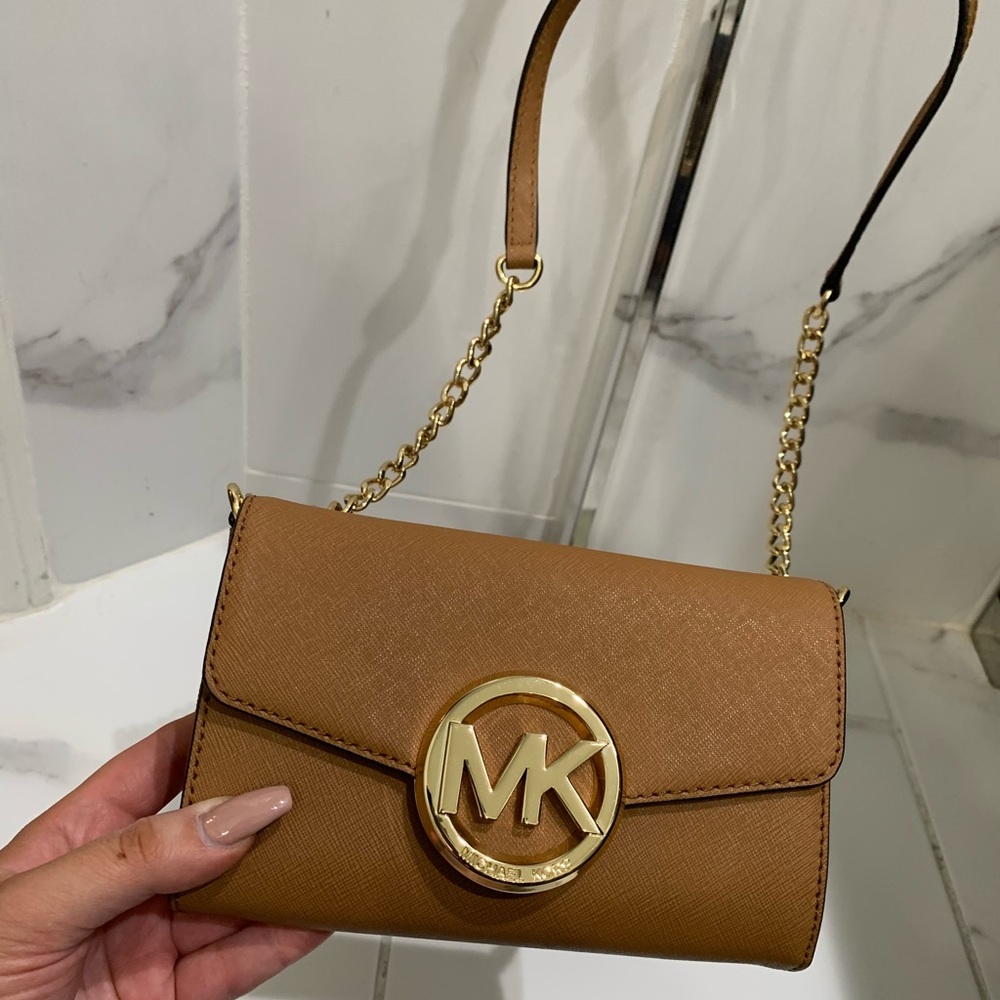 Michael Kors Brown Wallet on a Chain